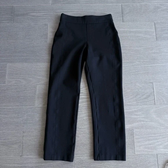 Spanx High Waist Straight Leg Ponte Pants Black Size XS Petite 20254Q Classic